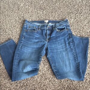 J. Crew Factory Blue Skinny Jeans with Stretch